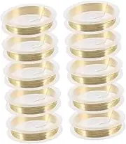 10 Rolls Gold Jewelry Making Wire, 24 Gauge, Copper, Memory Wire, Hand Jewelry Crafting Wire, DIY Crafting Wire, 450m x 0.5mm, Part Number: 03441138431837