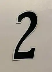 NOS MONGOOSE style BMX Motocross number 2 vintage oldschool sticker