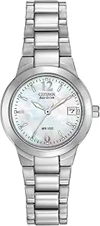 [CITIZEN] Eco-Drive Chandler Womens Watch, Stainless Steel, Casual, Silver Bracelet, White Dial, 9 inches, Quartz Movement