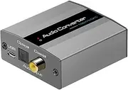Digital to Analog Audio Converter 192KHz DAC with Coaxial Jack, Toslink Coaxial Optical to Analog Stereo RCA (R/L) or AUX Converter