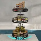 Spice Holder Shelf High Capacity Storing Large 360 Degree Rotating Home Shelf