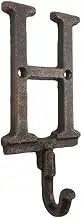 Handcrafted Nautical Decor Rustic Copper Cast Iron Letter H Alphabet Wall Hook 6"