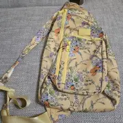 Vera Bradley Women's Reactive Sling Backpack Sunlit Garden Yellow floral NEW