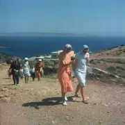 Queen Fabiola Belgium visiting Temple Poseidon Cape Sounion Gre- 1964 Old Photo