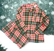 Men's LT Cotton Plaid Christmas Pajamas Lounge Pants Shirt Set Large Tall PJS