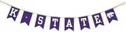 Kansas State Tailgate Banner by Hanna’s Handiworks – Lightweight Pre-Strung Fabric Decoration for Indoor or Outdoor – Represent your NCAA College & Show Team Spirit with KS Fan Décor