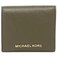 在飛比找金石堂精選優惠-MICHAEL KORS 荔枝紋真皮短夾－軍綠