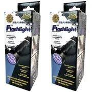 2PK Sea Pro Aluminium Fishing UV Torch Flashlight Lure Activator Black