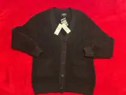 UGG Women's Size Medium Black Sherell CloudFluff Button Up Cardigan Sweater NEW