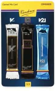 Vandoren CRMIXB35 Bb Clarinet Reed Mix Card - 3.5 (3-pack) (5-pack) Bundle