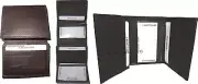 Lot of 3 Men's Genuine Leather Trifold Wallet Brown, men's billfold wallet BNWT