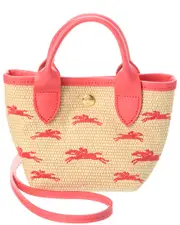 Longchamp Le Panier Pliage Extra Small Canvas Handle Basket Bag
