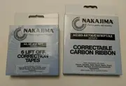 NAKAJIMA-AE8500-AE8700/EW/WPT/AX CORRECTABLE CARBON RIBBON AND 6 LIFT OFF TAPES