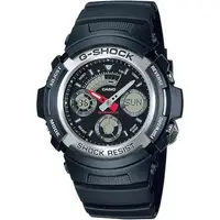 在飛比找森森購物網優惠-CASIO G-SHOCK 三眼指針雙顯運動腕手錶/黑/AW