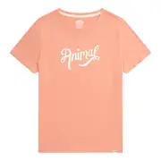 Animal Womens/Ladies Script Organic Logo T-Shirt