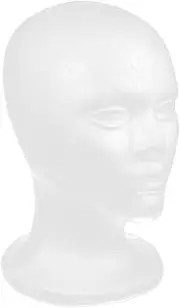 Generic Mannequin Head White Male Display Model for Wigs Hats Glasses Headsets Lightweight Design Easy to Pin for Professional Showcases and Creative