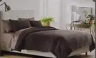 Threshold Space Dyed Cotton Linen Duvet Cover Set ~ King ~ Dark Gray
