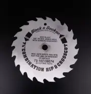 Black & Decker 73-107/39574 7 1/4" Combination Rip & Crosscut Saw Blade