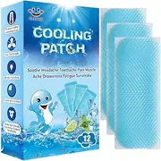 EasYeah Cooling Patches for Fever Discomfort & Pain Relief, Cooling Relief Fever Reducer, Soothe Headache Pain, Pack of 12