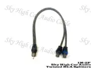 SKY HIGH CAR AUDIO TWISTED Y SPLITTER RCA (3 options)
