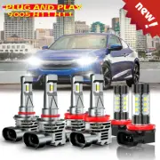 Para For Honda Civic 2016 2017 2018 19 2020 Bombillas LED para faros antiniebla (for: Honda Civic)