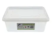 SMARTLINK 4PCS Plastic Rectangular Storage Box with Lid 38x27x15cm for Organization