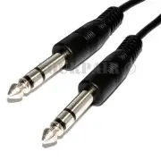 25ft STEREO TRS 1/4" to 6.3mm BALANCED AUDIO PA DJ GUITAR AMP PATCH CABLE CORD