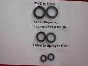 O-Ring Kit for Sun Joe SPX1000-16, SPX205E and SPX206E Electric Pressure Washer