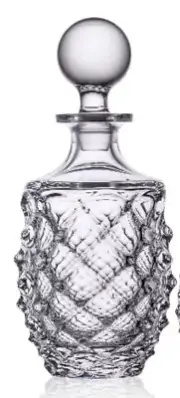 Crystal Glass Decanter Whiskey Cognac Vodka 25 oz 750 ml Bohemia Crystal Carafe