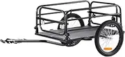 VEVOR Bike Cargo Trailer, 72.5 kg Load, Heavy-Duty Bicycle Wagon Cart, Foldable Compact Storage & Quick Release with Universal Hitch, 406.4 mm Wheels, Safe Reflectors, Fits 558.8-711.2 mm Bike Wheels