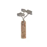 Decorative Figure Dkd Home Decor Trunk Silver Tree Brown Aluminium Colonial Mango Wood 26 x 11 x 51 Cm