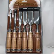 6pc. Wood Chisel Set: 1/4", 1/2", 3/4", 1", 1-1/4" & 1-1/2" ~ Model #56364