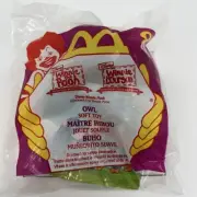 1999 Winnie The Pooh McDonalds Happy Meal Toy # 8 Plush Clip Owl Sealed