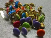 Scrapbooking - Large Round Brads Tropical Bright Assorted Bulk 50ct