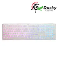 在飛比找PChome24h購物優惠-Ducky One3 Pure white100% RGB 