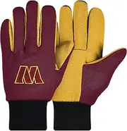 FOCO NFL unisex-adult Nfl Team Logo Colored Palm Utility Work Gloves