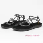 〘GY SPORTS〙TEVA 女 VOYA INFINITY STRIPE 羅馬涼鞋 黑亮白 1106866BBWHT