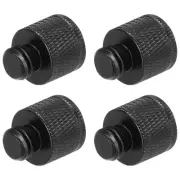 4Pcs Mic Stand Adapter M8 Female to 3/8 Male Thread Screw Adapter Aluminum