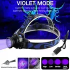 Rechargeable 395nm UV LED Headlamp Headlight Blacklight Head Lamp Zoom Light US