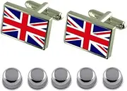 [Select Gifts] Shirt Dress Studs Great Britain Flag Cufflinks