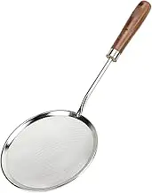 Strainer Skimmer Ladle, 304 Stainless Steel Fine Mesh Skimmer Spoon Hot Pot Fat Strainer for Oil Filter Skimming Grease and Foam, Food Strainer Ladle for Cooking and Frying (S)