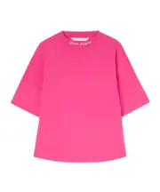 open-necked black shirt S,XS,M Fuchsia-Light pink