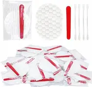 50 Sets Hotel Vanity Kit Individually Wrapped, Disposable Travel Amenities Kit Bulk, Cosmetic Cotton Pads, Cotton Swabs, Nail File for Shelter, Homeless, Motels, Nursing Home