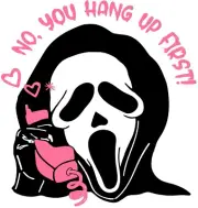 Scream No You Hang Up Iron On Transfer For T-Shirt + Light & Dark Fabrics #3