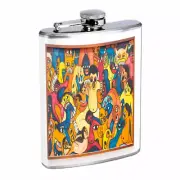 Monster Art Em1 8oz Stainless Steel Flask Drinking Whiskey Liquor