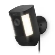 Ring Spotlight Smart Security Video Camera w/ LED Lights, Wifi Plug-In in Black