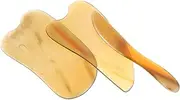 Complete Massage Therapy Kit 3pcs Ox Horn Scraping Boards for Face Neck Back and Foot Portable Easy to Use Random Style