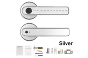 OZNALA Smart Fingerprint Door Lock Electronic Handle Digital Password Bluetooth Key APP(Silver)