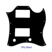 For US Gibson SG Full Face Guitar pickguard With PAF Humbucker, 3Ply Black