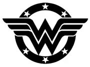 Wonder Woman Indoor Removable Black Vinyl Decal Laptop Tablet Wall